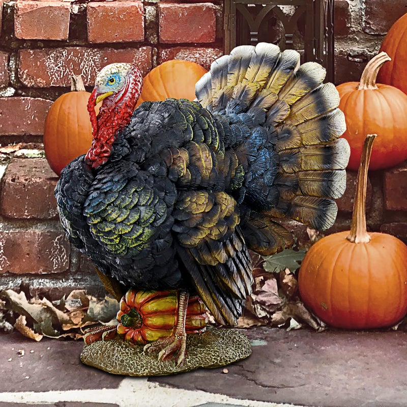 Design Toscano QM2373100 North American Turkey Statue,full color,Small - Image 2