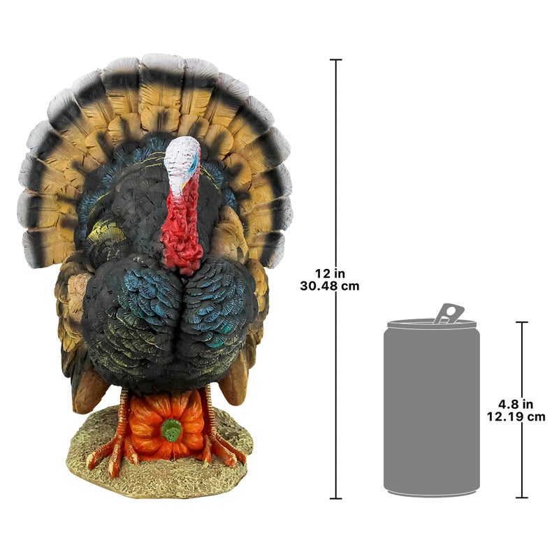 Design Toscano QM2373100 North American Turkey Statue,full color,Small - Image 3