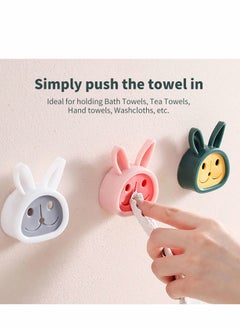 Y&D Kitchen Towel Holder, Rabbit Shaped Self Adhesive Dish, Wall Mounted Kids Hand Hook, Ideal as Bathroom, Shower or Outdoor Holders, No Drilling Required ( 6 Pack )  - Image 3