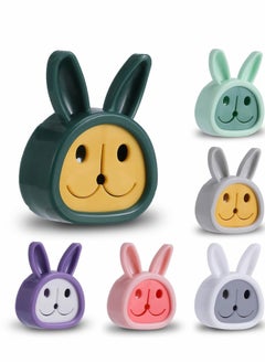 Y&D Kitchen Towel Holder, Rabbit Shaped Self Adhesive Dish, Wall Mounted Kids Hand Hook, Ideal as Bathroom, Shower or Outdoor Holders, No Drilling Required ( 6 Pack )  - Image 1