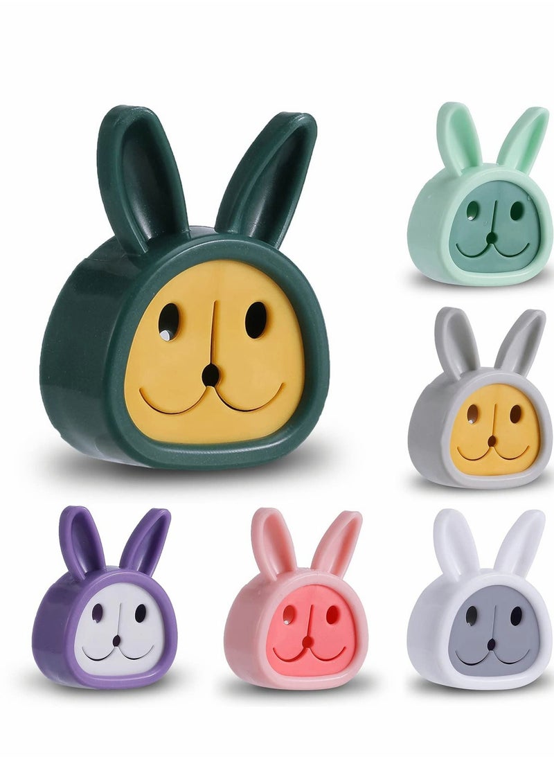 Y&D Kitchen Towel Holder, Rabbit Shaped Self Adhesive Dish, Wall Mounted Kids Hand Hook, Ideal as Bathroom, Shower or Outdoor Holders, No Drilling Required ( 6 Pack )  - Image 1