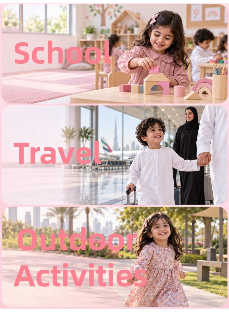 ديزني حقيبة ظهر مدرسية لرياض الأطفال للبنات، بتصميم ميني ماوس وطبعة كرتونية على شكل بيضة - حقيبة خفيفة الوزن من مادة PVC، مزودة بأحزمة قابلة للتعديل وسحاب ثنائي الاتجاه؛ مناسبة للأعمار من 2 إلى 6 سنوات؛ لون وردي، 29 سم - Image 5