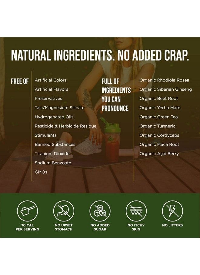 Organic Muscle - Organic Pre Workout Powder For Men & Women Single Serving Vegan Pre Workout Packets For Endurance Strength & Focus Natural Pre Workout Powder Passionfruit Guava 15 Packets… - Image 1
