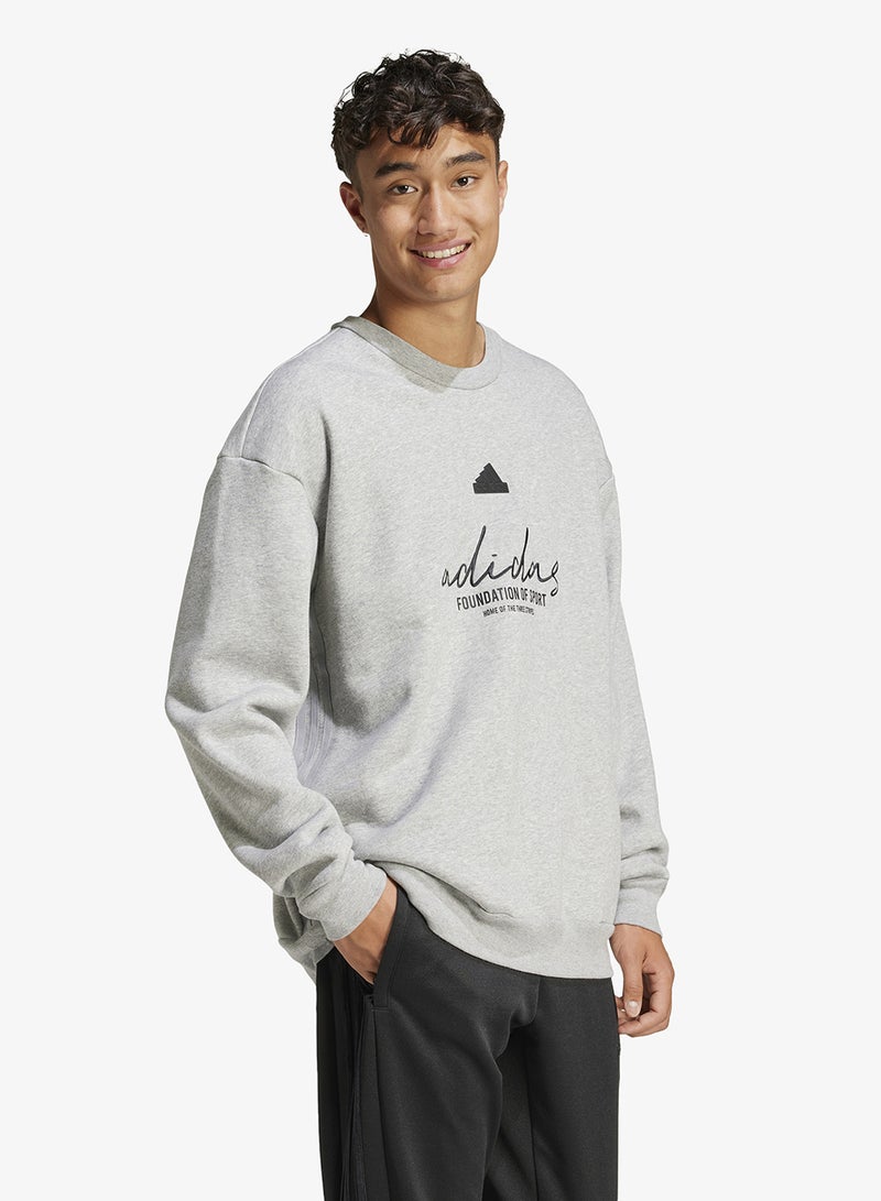 Adidas Brand Love Fleece Sweatshirt - Image 4