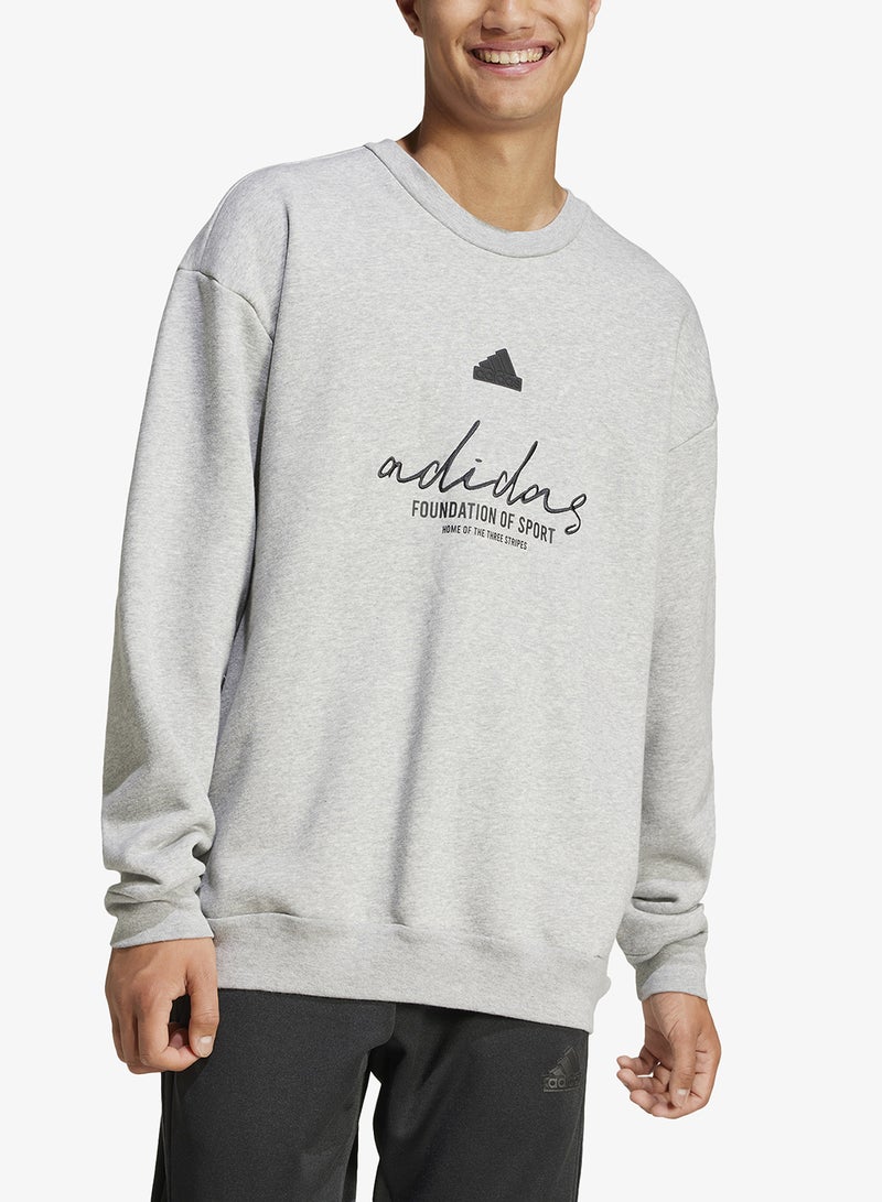 Adidas Brand Love Fleece Sweatshirt - Image 3