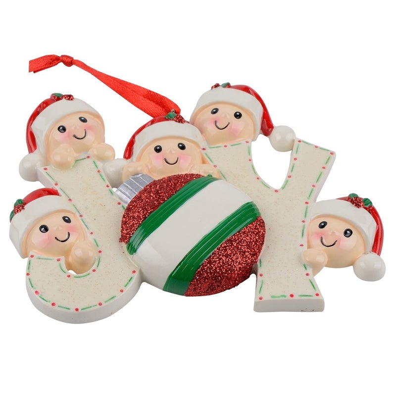 WorldWide MAXORA Joy Family of 5 Personalized Ornaments - Image 3