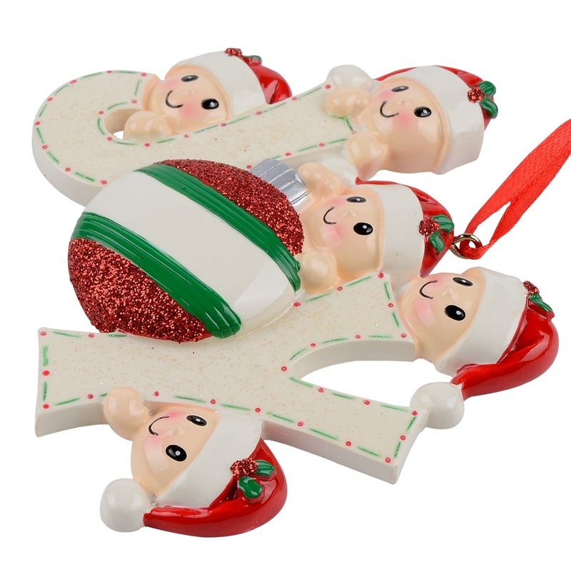 WorldWide MAXORA Joy Family of 5 Personalized Ornaments - Image 4