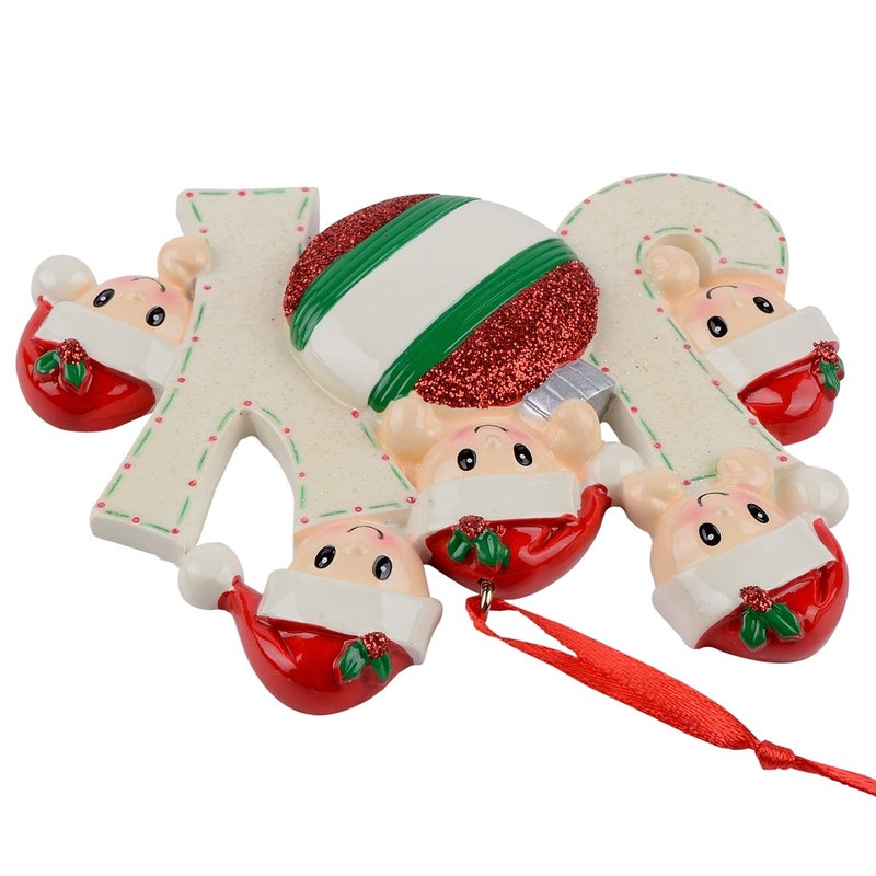 WorldWide MAXORA Joy Family of 5 Personalized Ornaments - Image 5