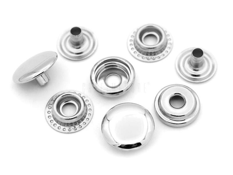 CRAFTMEMORE 50 Sets Silver Snap Fasteners Ring-Socket Press Studs for Jacket Bag Canvas Closures #201 VT47 (12mm (0.47")) - Image 4