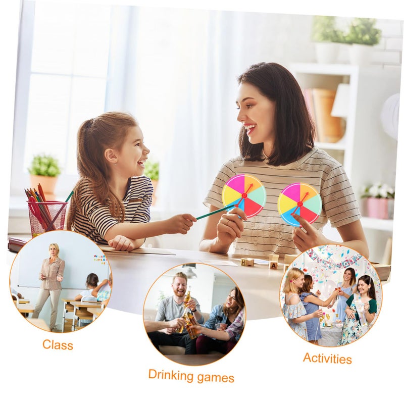 2Pcs Blank Plastic Prize Wheel Rotating Arrow Game For Classroom Party Family Gathering - Image 4