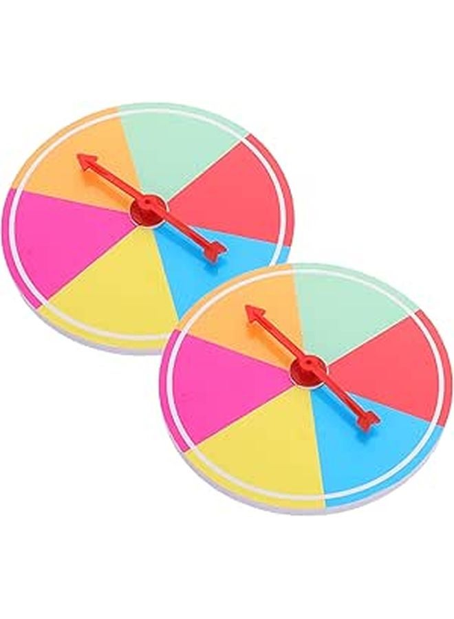 2Pcs Blank Plastic Prize Wheel Rotating Arrow Game For Classroom Party Family Gathering - Image 1