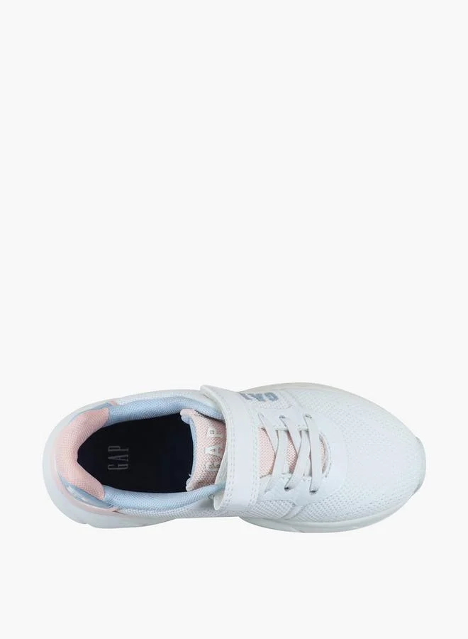 Gap WHITE Girls Belmont Hook & Loop Ankle School Sneakers for Women | Best Price UAE