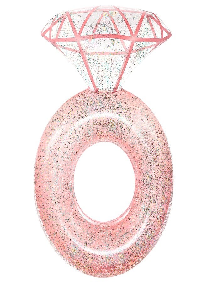 HeySplash Pool Floats, Inflatable Diamond Ring Pool Float, Large Engagement Ring Floatie for Bachelorette Party, Swim Tube River Lake Wedding Bride Stagette Decor Fun Toy Raft Adults, Rose Gold - Image 1