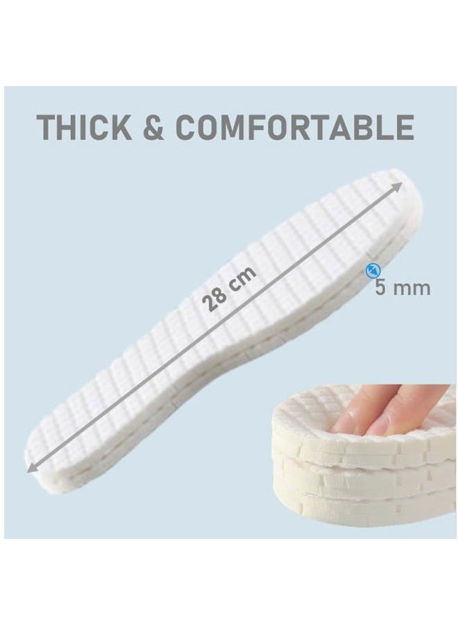 VivoFoot 3 Pairs Anti Odour Cotton Shoe Insoles, Breathable Terry Barefoot Odour Eating Inserts, Cut-to-Size Everyday Comfort Insoles for Men & Women - Image 3