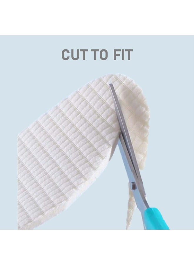 VivoFoot 3 Pairs Anti Odour Cotton Shoe Insoles, Breathable Terry Barefoot Odour Eating Inserts, Cut-to-Size Everyday Comfort Insoles for Men & Women - Image 5