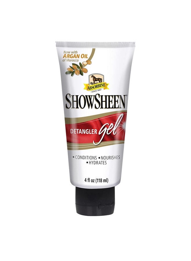 أبزوربين جل Absorbine ShowSheen Detangler للشعر والبدة والذيل، بزيت الأرجان المغربي، يعالج أصعب العقد لدى الخيول والكلاب والماشية، 4 أونصة - Image 1