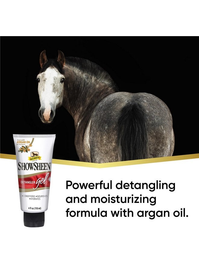 أبزوربين جل Absorbine ShowSheen Detangler للشعر والبدة والذيل، بزيت الأرجان المغربي، يعالج أصعب العقد لدى الخيول والكلاب والماشية، 4 أونصة - Image 2