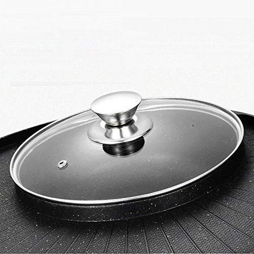 Credly Multi Functional Electric BBQ Hotpot Non Stick Double Layer Barbecue Grill pan Tandoori 2 in 1 for All Type of Food - Image 2