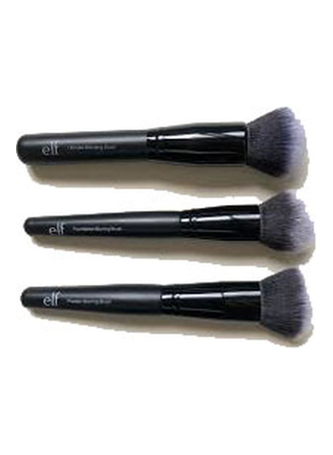 elf 3-Piece Buffing Foundation Brush Set Black - Image 3