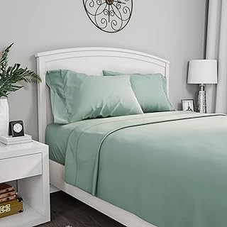 Lavish Home Lavish Home 1200 4-Piece Sheet Set, Queen, Sage  - Image 1