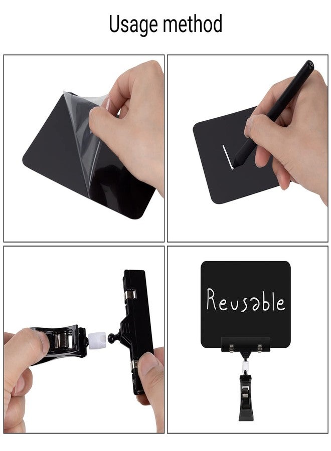 Ayuanb Mini Plastic Chalkboard Sign with Clip, 10 PCS 5.7 x 3.9 Inch Erasable Blackboard Price Tags for Supermarket Retail Store Clothing Rack Merchandise Shelf Basket - Image 4