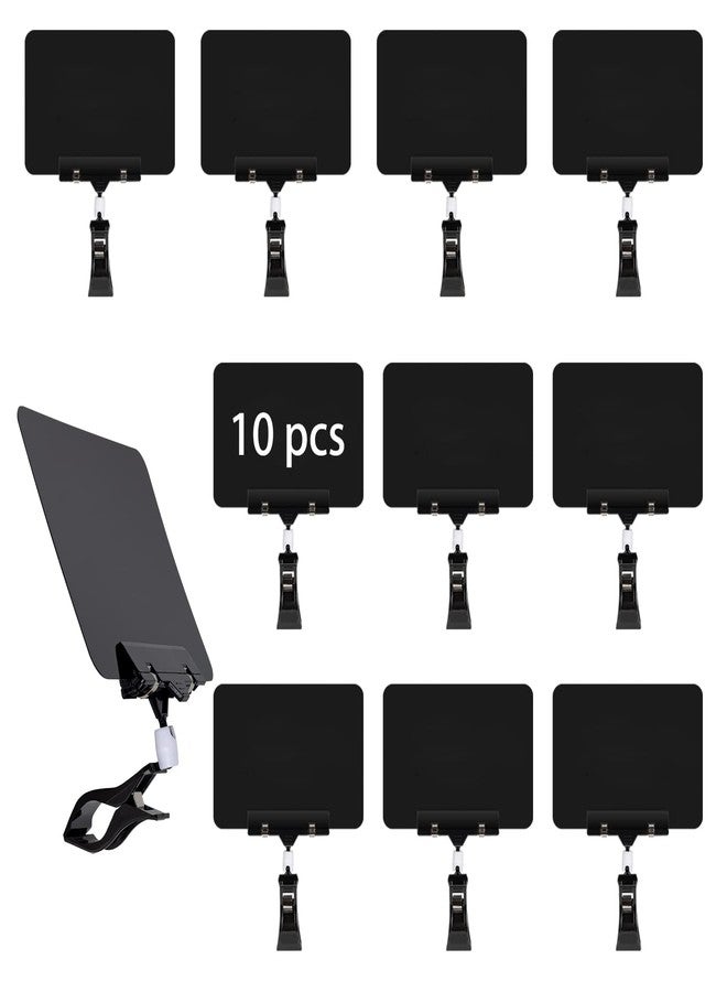 Ayuanb Mini Plastic Chalkboard Sign with Clip, 10 PCS 5.7 x 3.9 Inch Erasable Blackboard Price Tags for Supermarket Retail Store Clothing Rack Merchandise Shelf Basket - Image 1