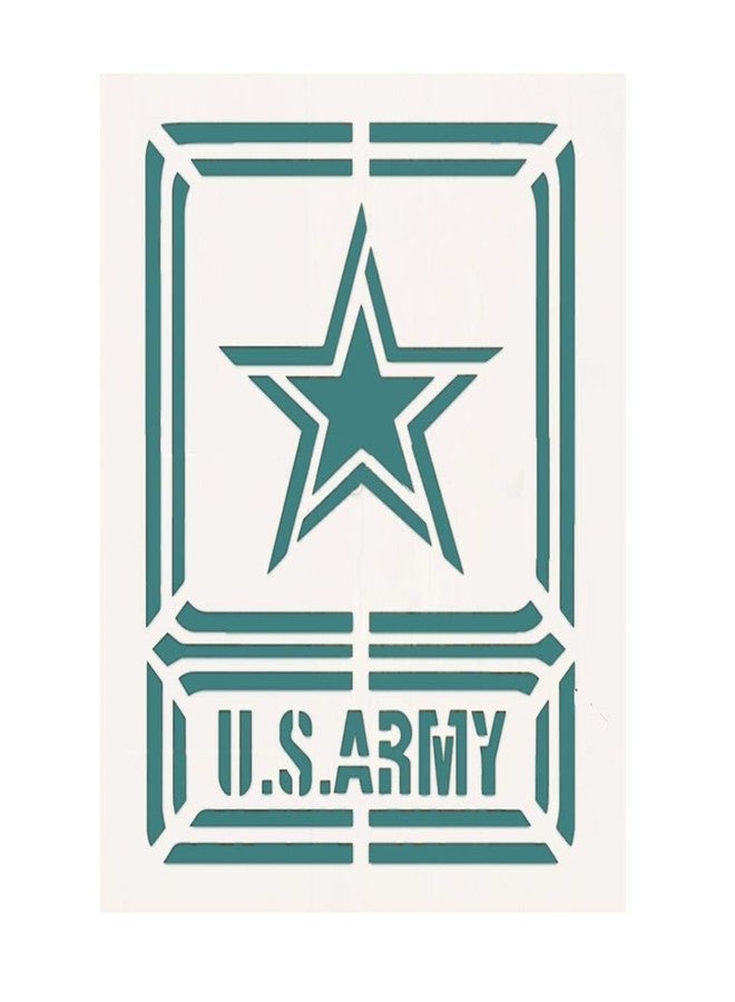 OBUY U.S Army Stencil for Painting on Wood, Fabric, Walls, Airbrush + More | Reusable 8.7 x 7.4 inch Mylar Template (US Army Military Logo) - Image 1