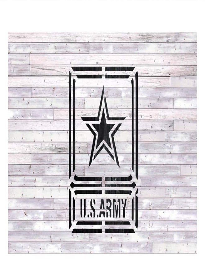 OBUY U.S Army Stencil for Painting on Wood, Fabric, Walls, Airbrush + More | Reusable 8.7 x 7.4 inch Mylar Template (US Army Military Logo) - Image 4