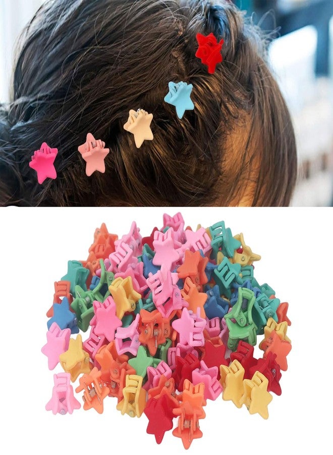 Sonew 100pcs Mini Hair Claw Clips, Assorted Color Cute Star Hair Barrettes for Fine Hair Small Hair Accessories for Girls Kids - Image 4