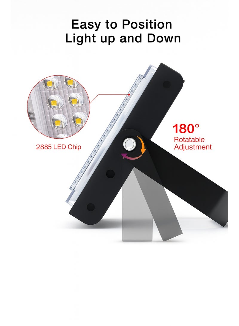 ليد كشاف LED بقوة 50 وات بجهد 12 فولت تيار مستمر - مصباح LED SMD عالي السطوع، 90 لومن/وات، عمر افتراضي 30,000 ساعة، إضاءة أمان خارجية مقاومة للماء للمنزل والحديقة ومنطقة وقوف السيارات - إطار أبيض/أسود - خيارات 8000 كلفن / 3000 كلفن / RGB - Image 1
