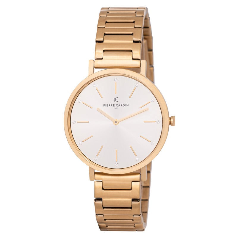 PIERRE CARDIN Women's Watch with Gold Metal Case and Gold Metal Band - Image 1