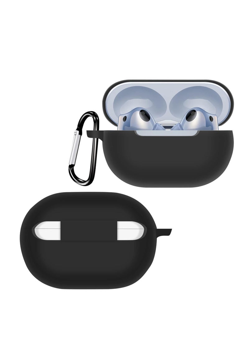 جراب من السيليكون متوافق مع Huawei Freebuds Pro 2 - غطاء واقٍ لسماعات الرأس باللون الأسود - Image 3