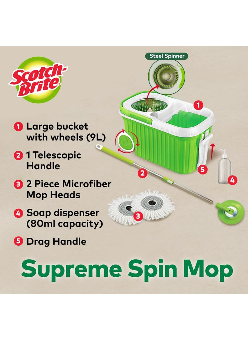 Scotch Brite ScotchBrite Supreme Spin Mop 2N Microfiber Refills  - Image 2