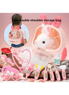 Generic Children's Storage Backpack Toys Electric Simulation Rabbit Dolls Will Walk And Call Pets To Dress Up Family Gifts-Colour:Long Ear Backpack + Yellow Rabbit Free Sticker -Specification:Carton  - Image 3