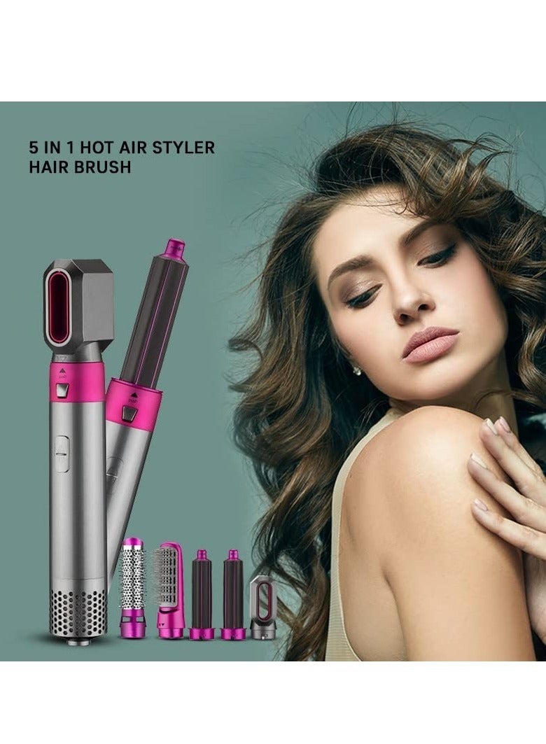 5 in 1 Hair Dryer Brush Set，Detachable Straightening Brush Curler, Negative Ion Auto Suction Curler, Replaceable Hot Hair Brush Head Women Styling Gift - Image 4