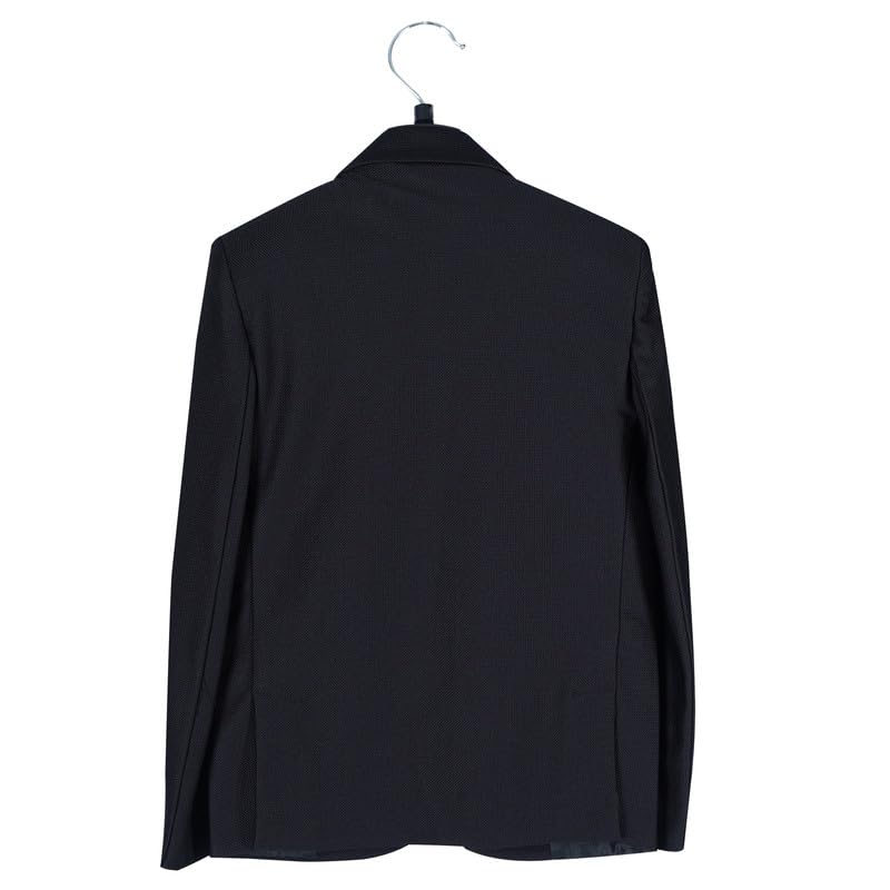 CHARCHIT Boys Cotton Blend Full Sleeves Solid Blazer and T-Shirt Set - Black - Image 2