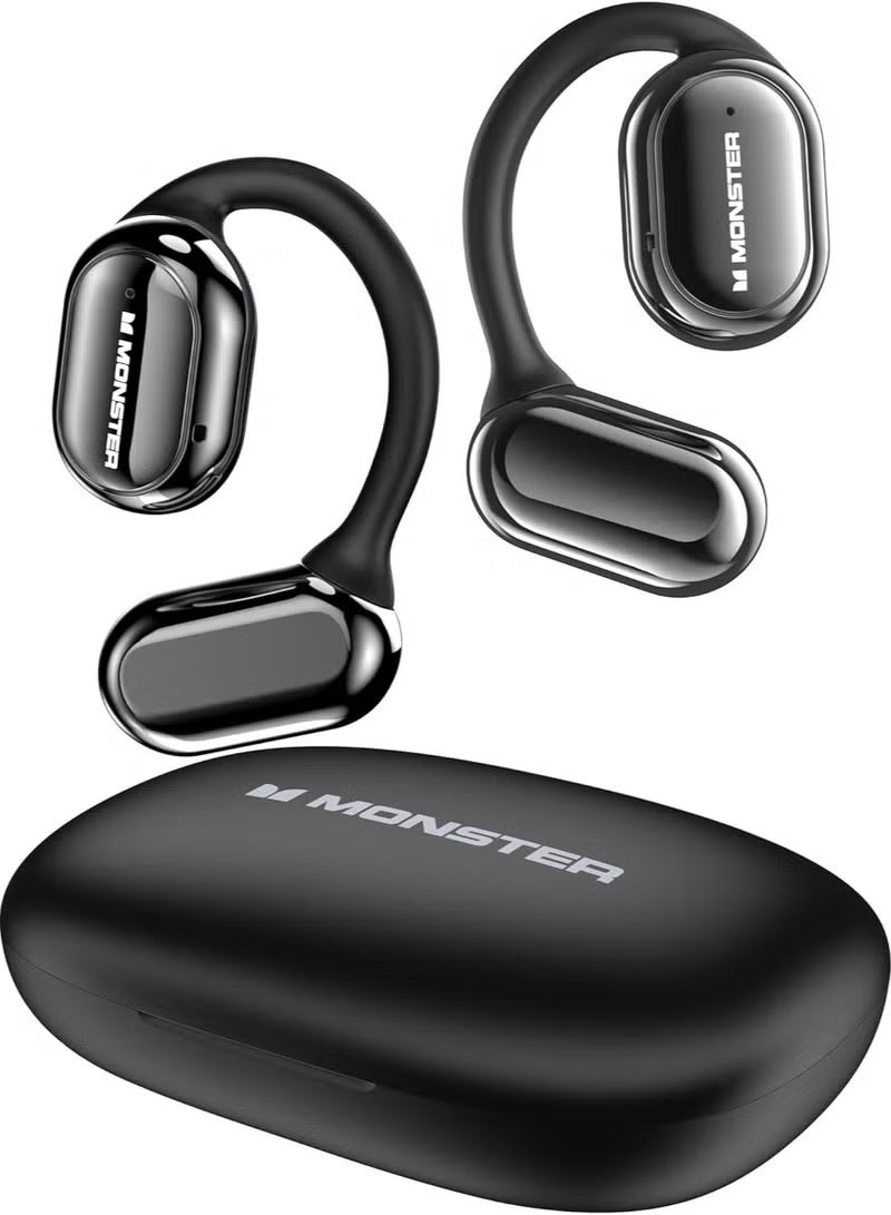 Monster Wireless Open Ear Sports Headphones, Bluetooth Air Conduction Neckband Headset, HD Stereo Sound with Built-in Microphone, Rechargeable Open Ear Earphones, Secure Comfortable Fit for Running Gym Cycling Office Travel Gaming - Image 1