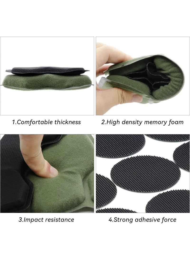 Universal Comfortable Tactical Airsoft Helmet Pads Internal Memory Foam Foam Protective Cushion Buffer Pad Protection Mat Accessories Liner System for Fast MT MICH IBH AF ACH Helmet Green - Image 5