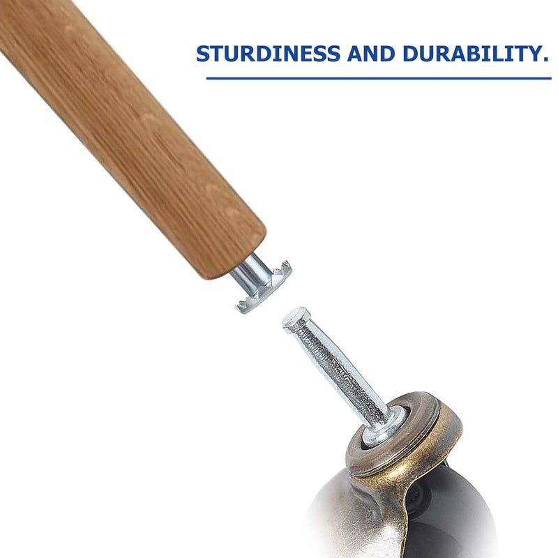 30PCS Heavy Duty Metal Caster Sleeves Expandable Anti Loose Replacement Parts - Image 3