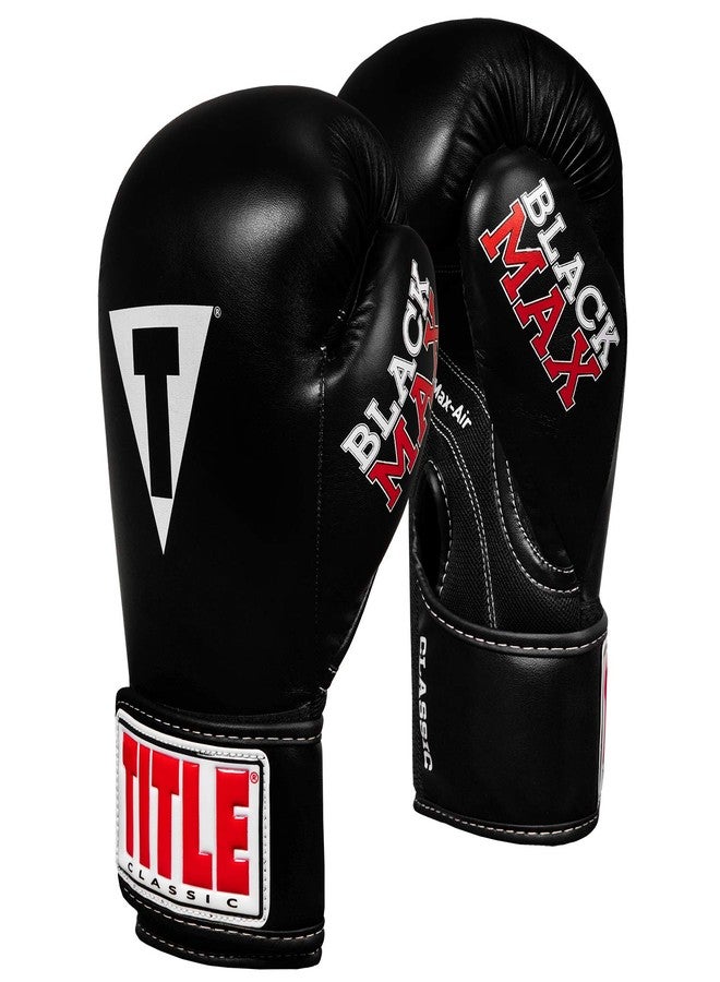 Title Boxing Title Classic Black Max Boxing Gloves, Black, 12 oz - Image 1