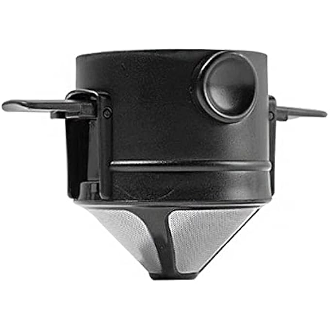 Tiardey Pour Over Coffee Maker Reusable Cone Coffee Dripper Filter Stainless Steel Reusable Coffee Filters Coffee Accessories With Cleaning Brush For Home Office Travel - Image 1