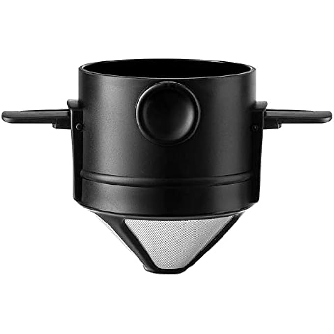 Tiardey Pour Over Coffee Maker Reusable Cone Coffee Dripper Filter Stainless Steel Reusable Coffee Filters Coffee Accessories With Cleaning Brush For Home Office Travel - Image 3