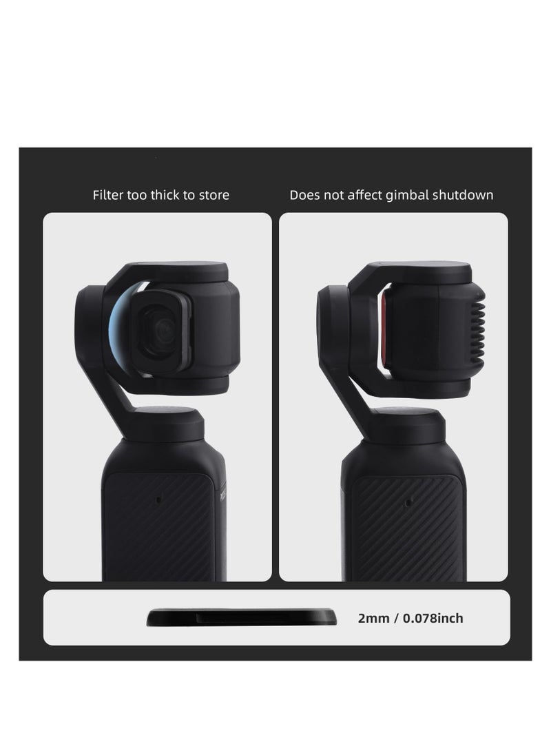 SYOSI - ND Filters Set Fit for DJI Osmo Pocket 3, CPL ND8 ND16 ND32 Lens Filter, Fit for DJI Osmo Pocket 3 Creator Combo Camera Accessories, Adjustable Polarization Effect, Improving the Clarity (4 Pack) - Image 1