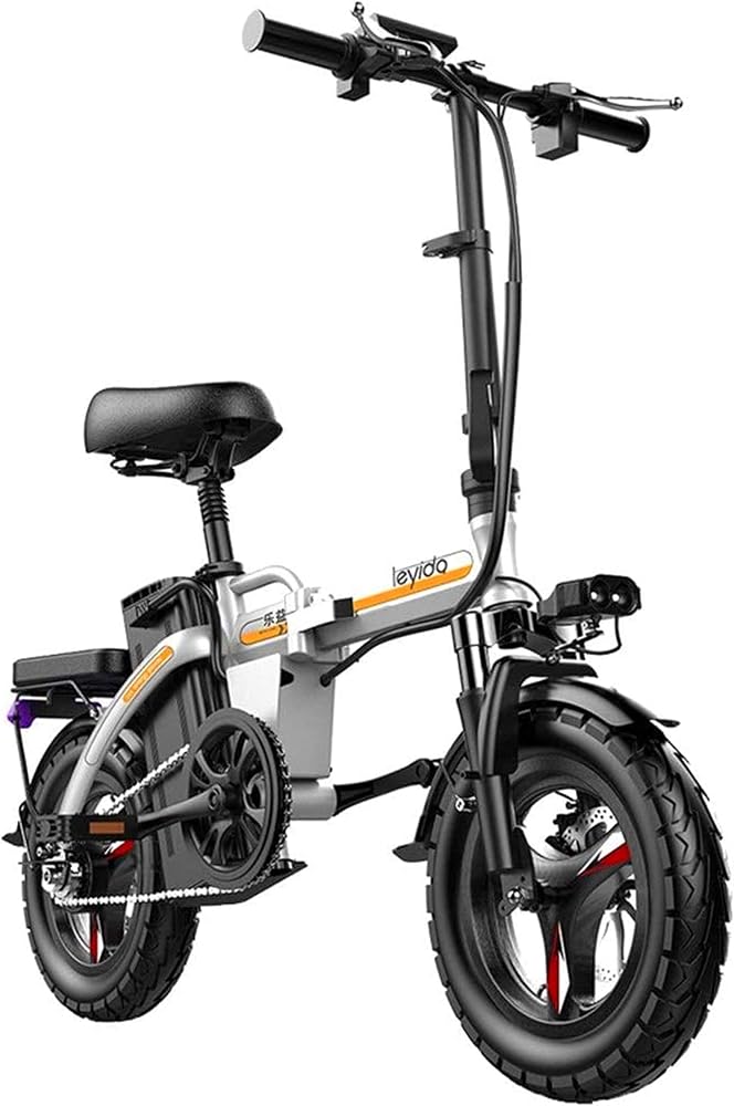 N/P N&P Fast Electric Bikes for Adults Folding Portable Electric Bicycle Adult Hybrid Bike 48V Removable Lithium Ion Battery 400W Motor 14 inch Road Bike Motorcycle Scooter with Disc Brakes - Image 1