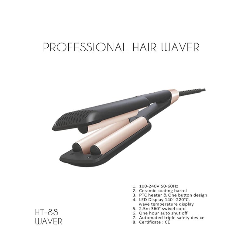 Hector Professional Hair Waver – Dual Barrel Ceramic Hair Styler for Deep Waves – Fast Heating, Frizz-Free, Lightweight & Ergonomic – Suitable for All Hair Types - Image 5