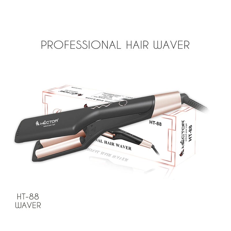 Hector Professional Hair Waver – Dual Barrel Ceramic Hair Styler for Deep Waves – Fast Heating, Frizz-Free, Lightweight & Ergonomic – Suitable for All Hair Types - Image 3