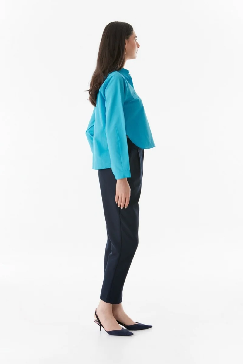 FullaModa Basic Flare Pocket Detailed Shirt