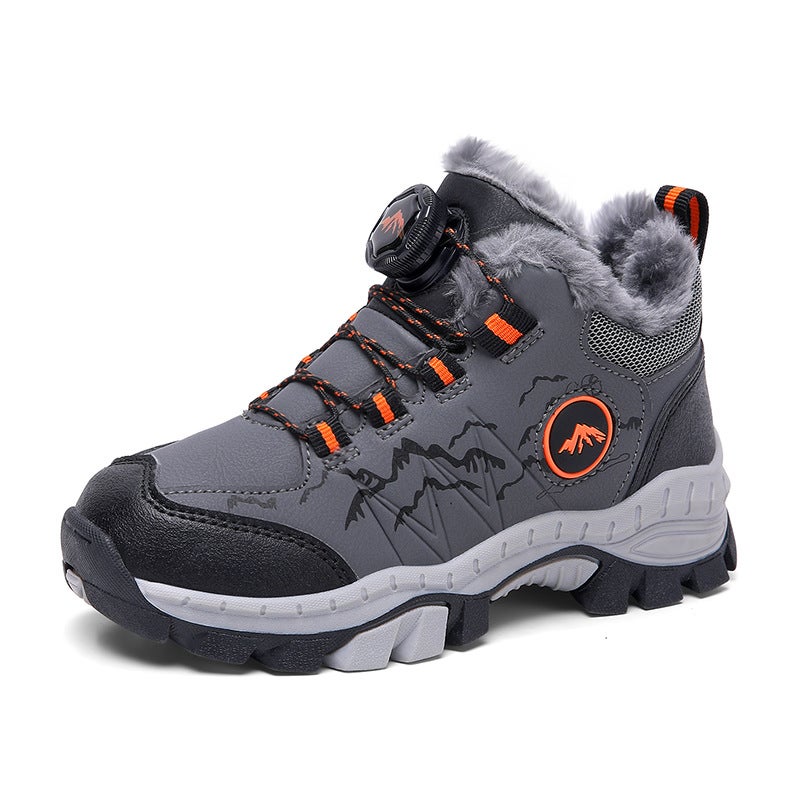 Children'S Shoes, Children'S Hiking Shoes, Winter Waterproof Large Cotton Cold-Proof Outdoor Sports Wear-Resistant Anti-Slip Boys' Hiking Shoes - Image 1