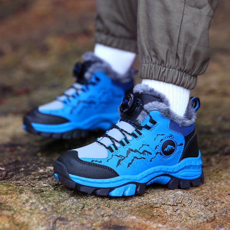 Children'S Shoes, Children'S Hiking Shoes, Winter Waterproof Large Cotton Cold-Proof Outdoor Sports Wear-Resistant Anti-Slip Boys' Hiking Shoes - Image 5