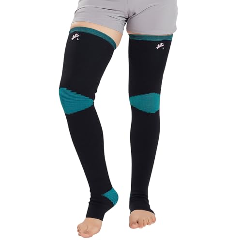 Flamingo Premium Varicose Vein Stockings | Medical Compression Stockings for Varicose Veins & Swelling | Compression Socks for Men & Women | Size - LARGE | 1 Pair | - Image 3